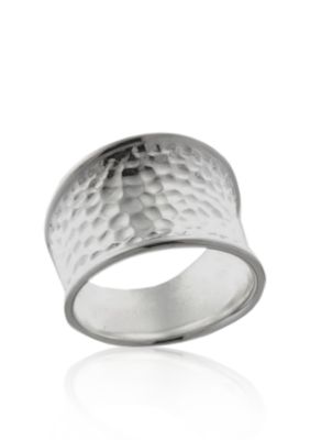 Belk & Co. Hammered Polished Ring in Sterling Silver