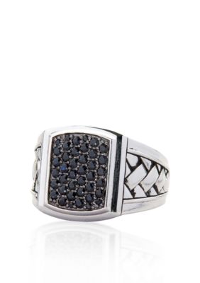 Belk & Co. Sterling Silver Black Sapphire Cluster Ring
