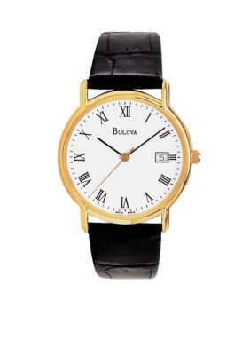 Bulova Leather Strap Watch