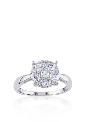 Belk & Co. Diamond Cluster Ring in 14k White Gold Belk & Co. Diamond Cluster Ring in 14k White Gold