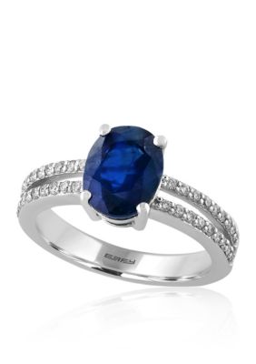 Effy Oval Sapphire & Diamond Ring in 14K White Gold Effy Oval Sapphire & Diamond Ring in 14K White Gold