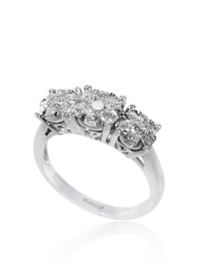Effy 0.80 ct. t.w. Diamond Cluster Ring in 14K White Gold Effy 0.80 ct. t.w. Diamond Cluster Ring in 14K White Gold