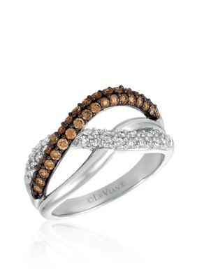 Le Vian Vanilla Diamonds and Chocolate Diamonds Ring in 14K Vanilla Gold
