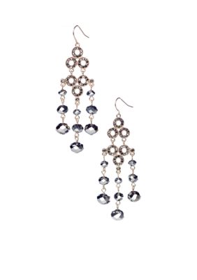 R.J. Graziano Beaded Chandelier Earrings