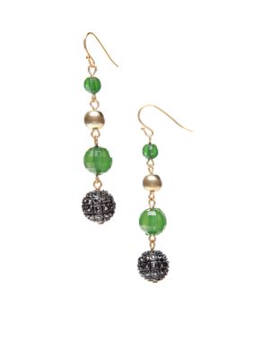R.J. Graziano Linear Beaded Earrings