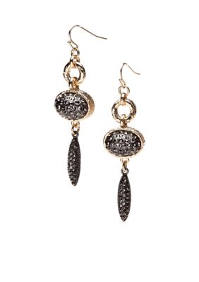 R.J. Graziano Hematite Drop Earring