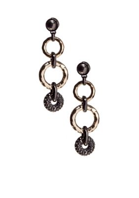 R.J. Graziano Hematite Linear Chain Earring