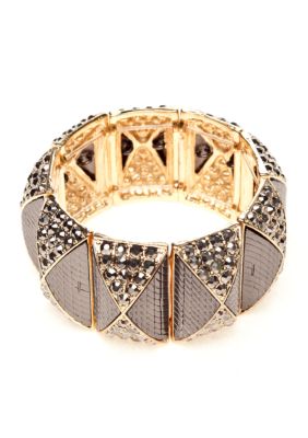 R.J. Graziano Bracelet - Wide Gold and Hematite