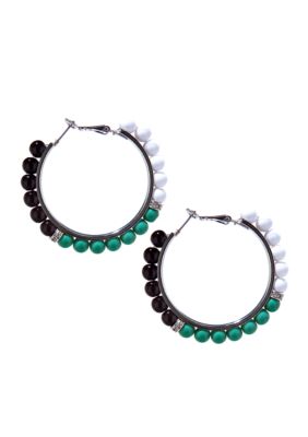 R.J. Graziano Color Beaded Hoop