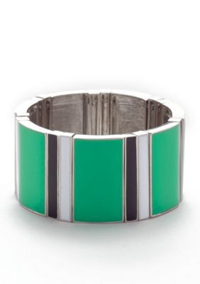 R.J. Graziano Stripe Stretch Multi Bracelet