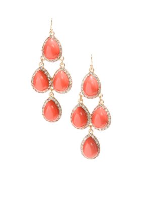 R.J. Graziano Coral Multi Teardrop Earrings