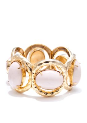 R.J. Graziano Gold and White Stone Bracelet