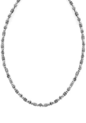Napier Silver Beaded Collar Necklace