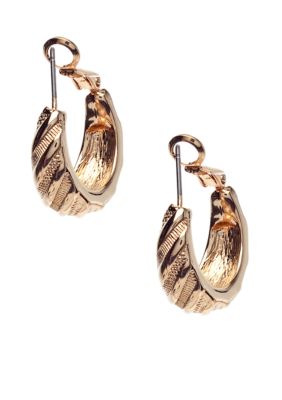 Napier Gold Tapered Clip Earrings