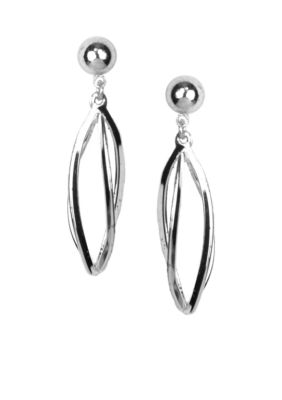 Napier Pierced Spiral Twist Drop Earrings