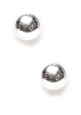 Napier Polished Silver Ball Pierced Earring
