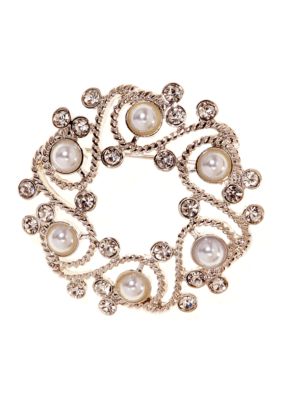Napier Boxed Wreath Pin