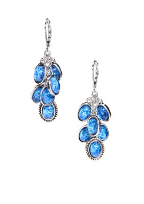 Napier Multi-Blue Stone Lever Back Drop