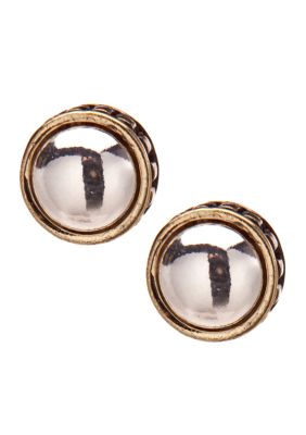 Napier Button Post Earrings
