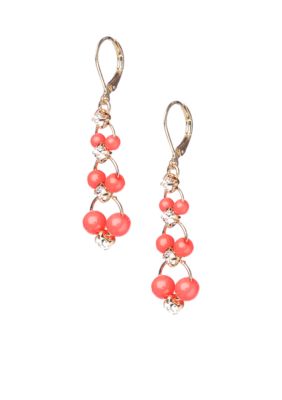 Napier Pierced Leverback Drop Earrings