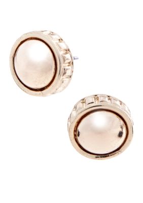 Napier Pierced Button Earrings
