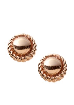 Napier Button Stud Earrings
