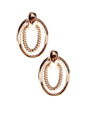 Napier Door Knocker Clip Earrings