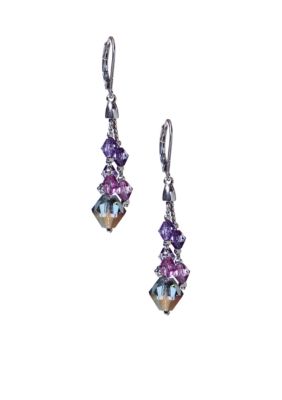 Napier Pierced Leverback Beaded Earrings