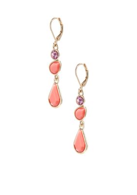 Napier Pierced Leverback Linear Earrings