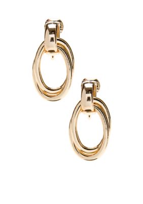 Napier Clip Door Knocker Earrings