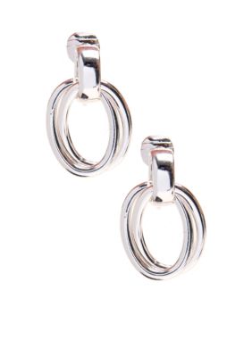 Napier Door Knocker Clip Earrings