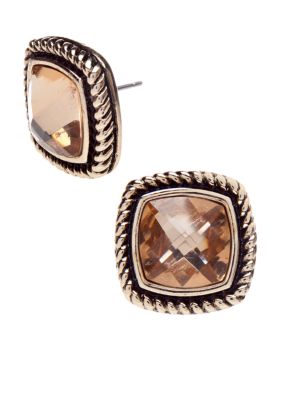 Napier Button Earrings