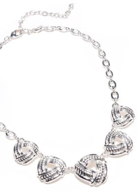 Napier Textured Frontal Necklace