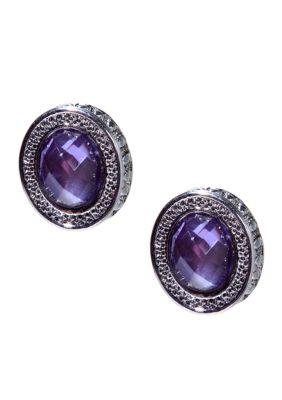 Napier Pierced Button Stud Earrings