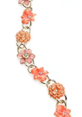 Napier Boxed Floral Enamel Bracelet