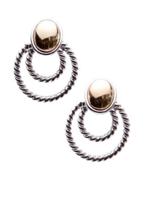 Napier Door Knocker Clip Earrings