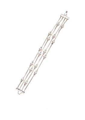 Napier Pearl Multi Row Bracelet