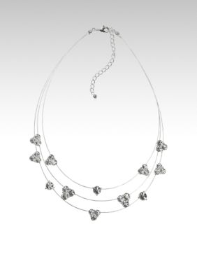 Napier Silver and Crystal Illusion Necklace