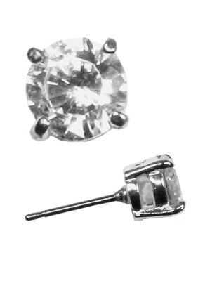 Napier Silver Crystal CZ Stud Earring