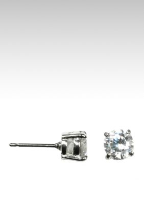 Napier Silver Crystal CZ Stud Earring