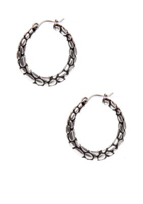 Napier Silver Textured Hoop