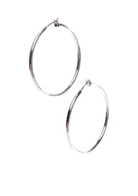 Napier Large Silver Click It Hoop