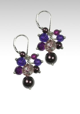 Napier Multi Color Cluster Bead Drop Earring