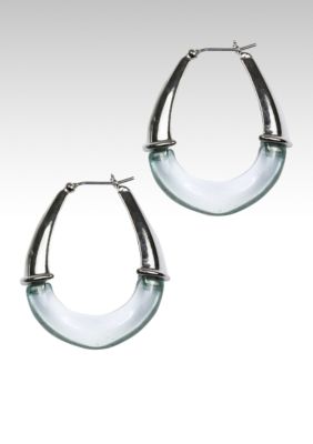 Napier Green and Blue Hoop Earring