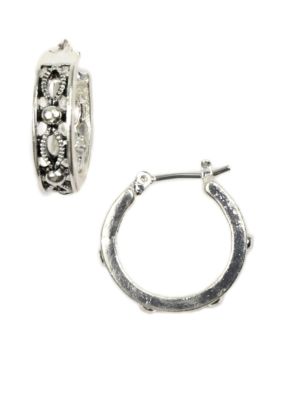 Napier Filigree Hoop Earrings