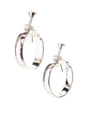Napier Two Tone Silver And Gold J Hoop