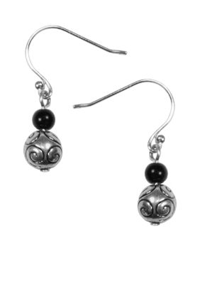 Napier Jet Bead Drop Earring