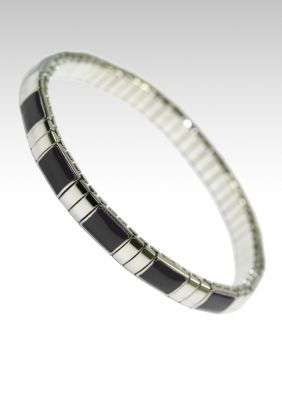 Napier Silver and Jet Link Bracelet