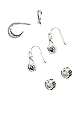Napier Three Pair Earrings Set