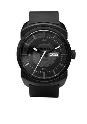 Diesel Men's Black Round Dial with Black Strap Watch